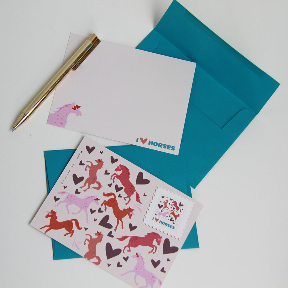 I Love Horses Notecards