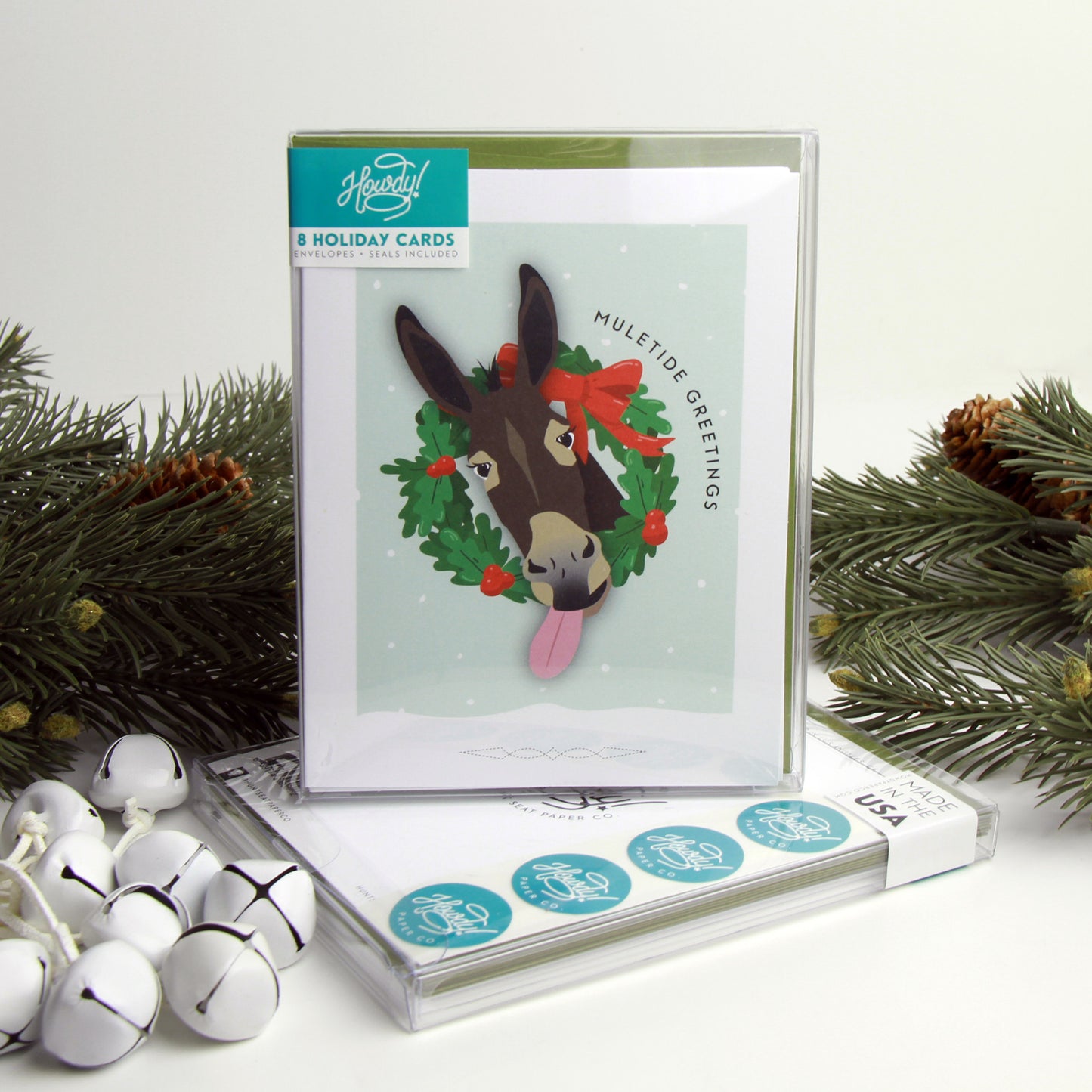 Muletide Greetings Holiday Mule Christmas Card