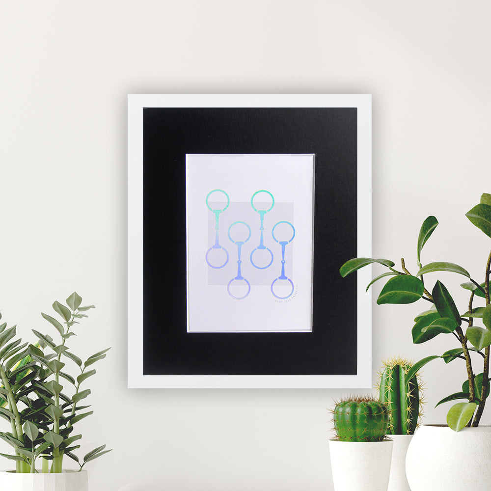 Snaffle Bits Holographic Matted Art Print