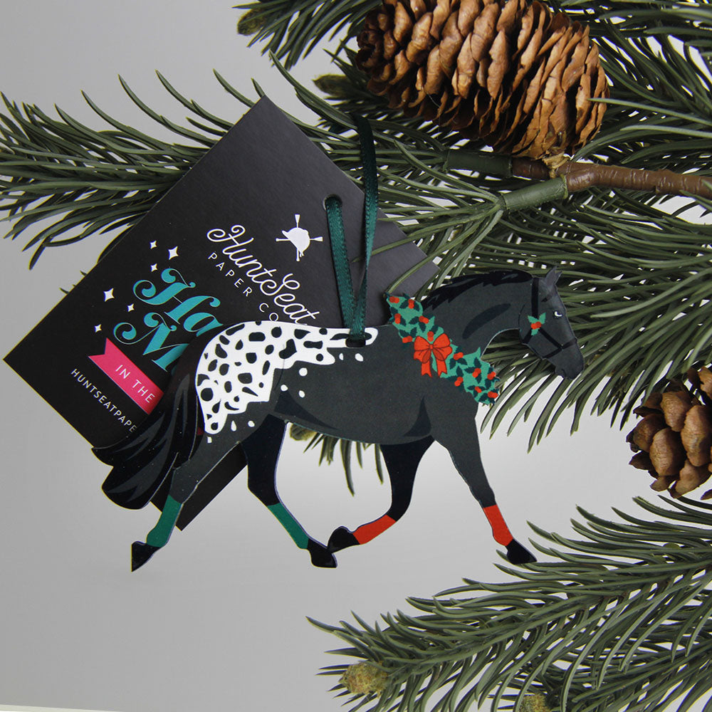 Black Appaloosa Pony Ornament