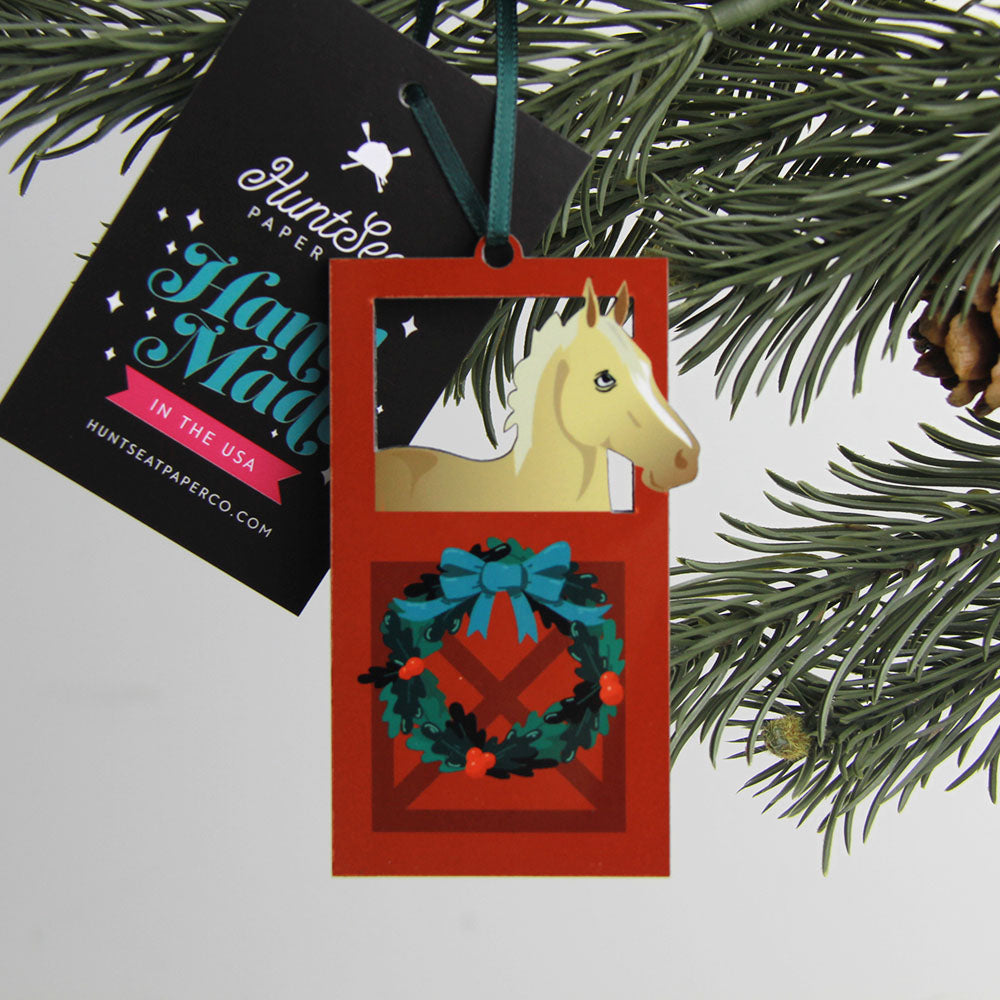 Palomino Horse Barn Door Ornament