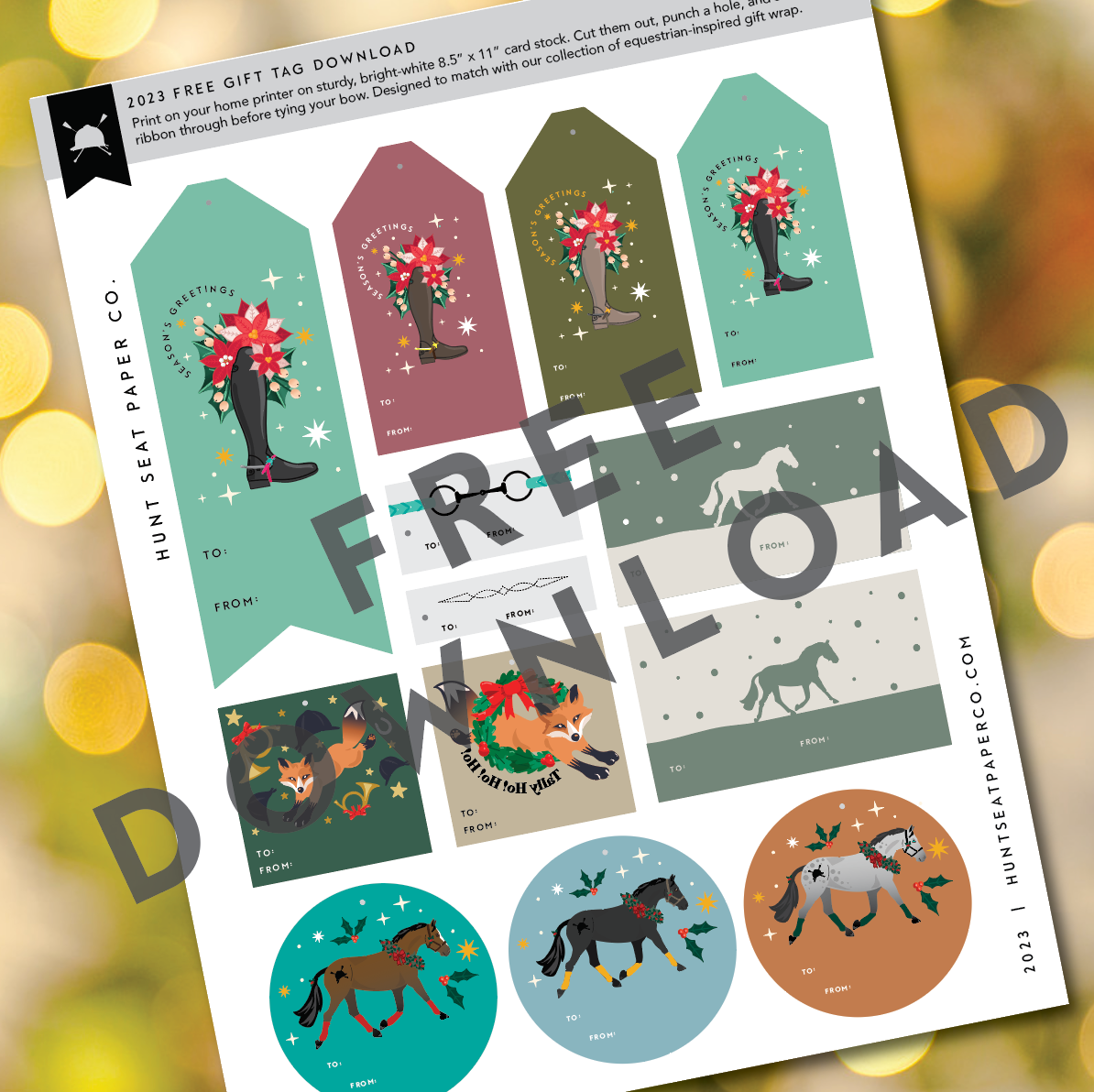 2023 Holiday Gift Tags ⚡ Free Printable Download