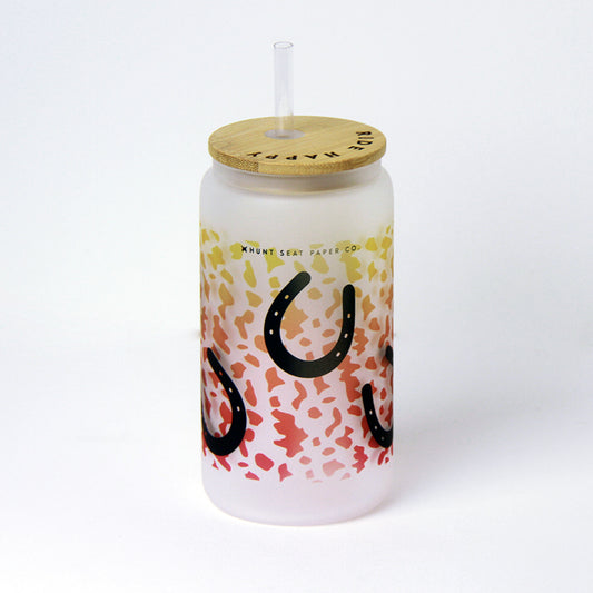 Wild Side Glass Tumbler with Bamboo Lid and Straw