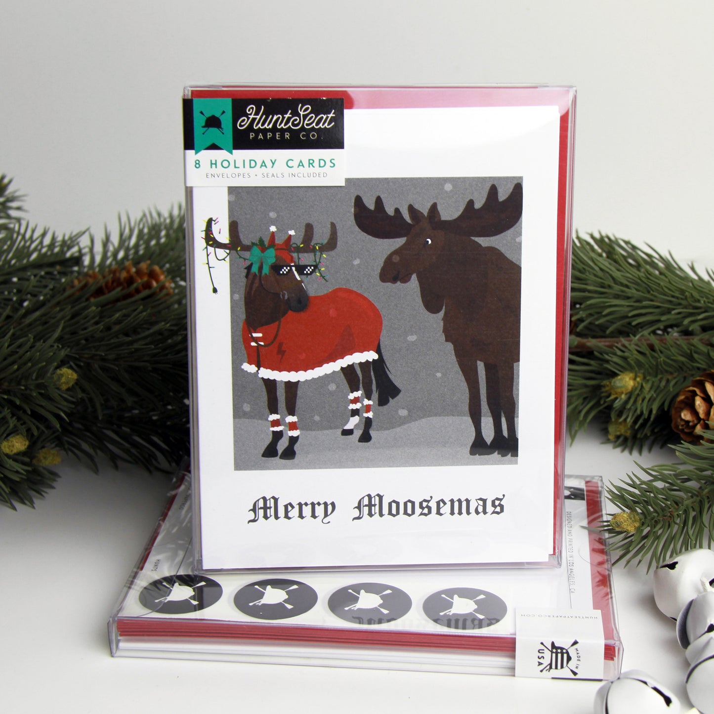 Merry Moosemas Holiday Mule Christmas Card