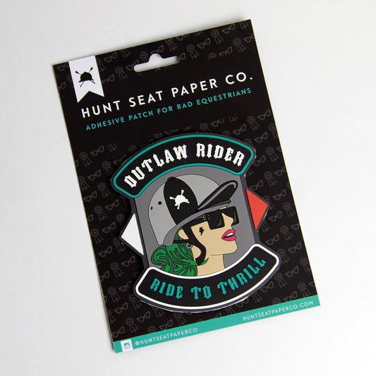 Outlaw Rider PVC Adhesive Patch - Hunt Seat Paper Co.