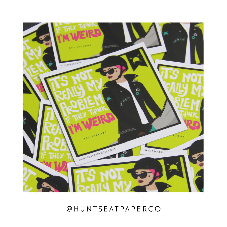 Weird Horse Girl Sticker - Hunt Seat Paper Co.